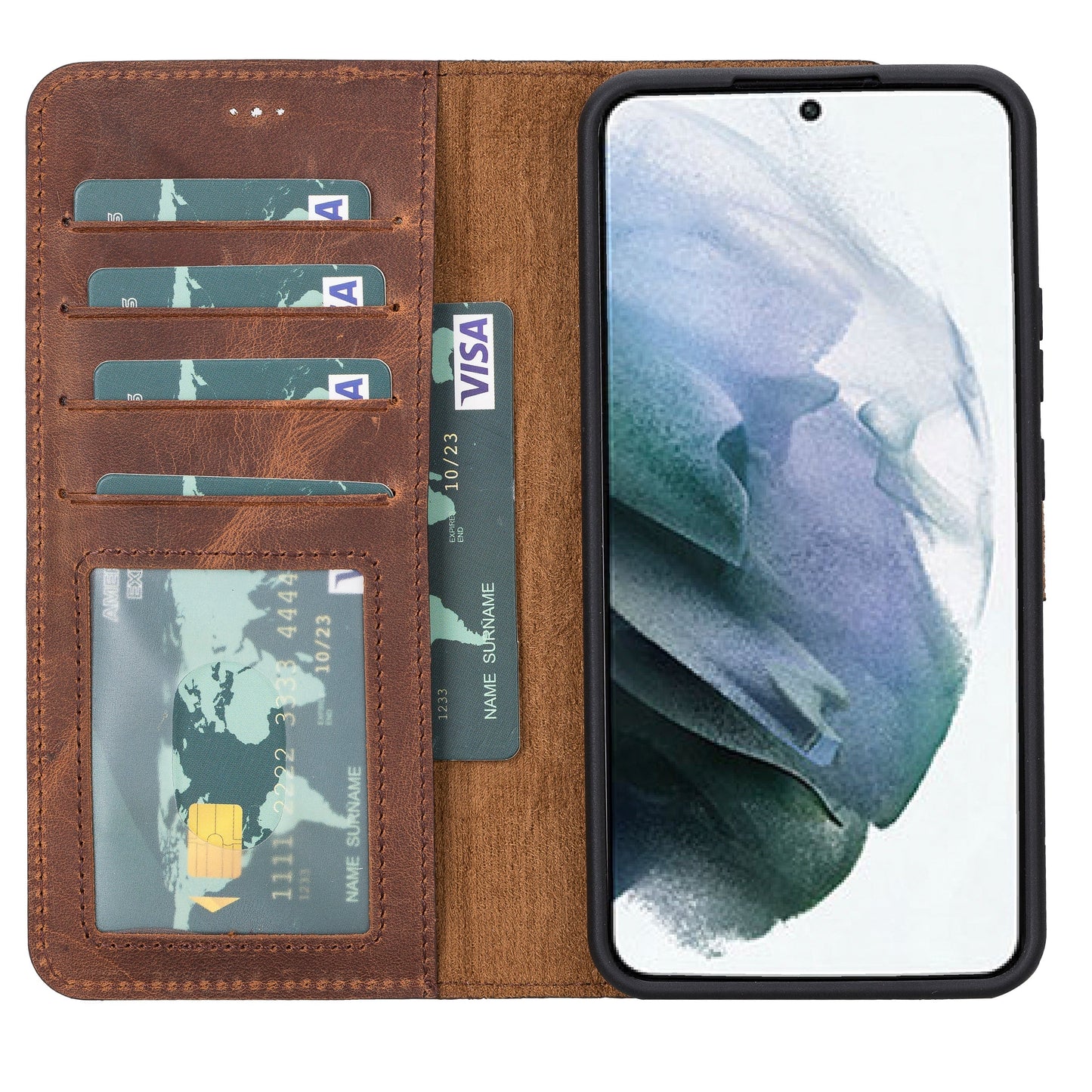 Samsung Galaxy S22 Plus Leather Wallet Case Detachable RFID – Magic Mizuri Leather