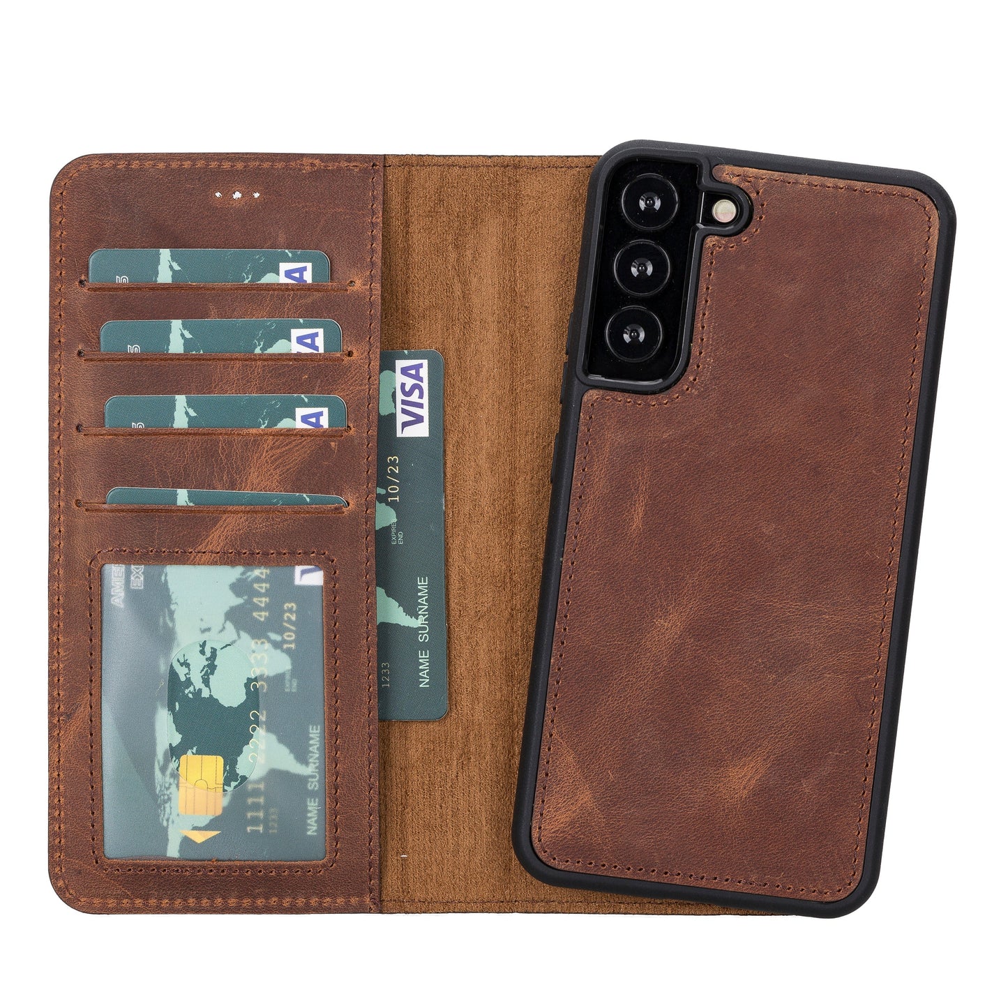 Samsung Galaxy S22 Leather Wallet Case Detachable RFID – Magic Mizuri Leather