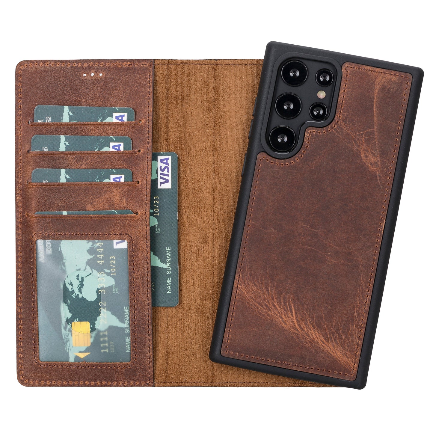 Samsung Galaxy S23 Leather Wallet Case Detachable RFID – Magic Mizuri Leather