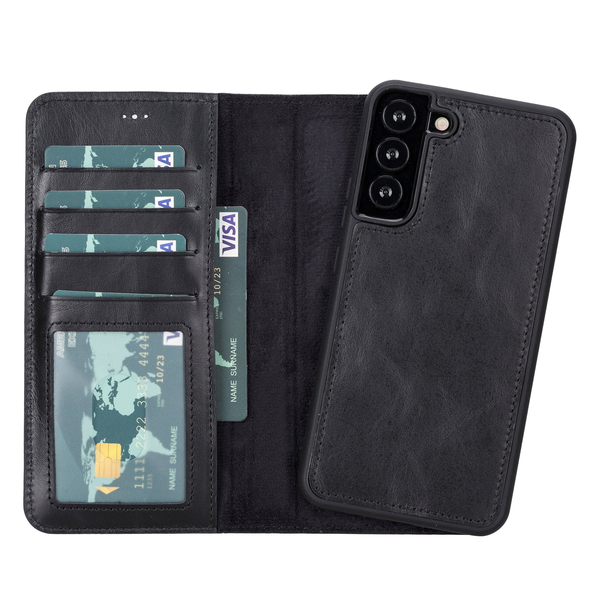 Samsung Galaxy S23 Leather Wallet Case Detachable RFID – Magic Mizuri Leather