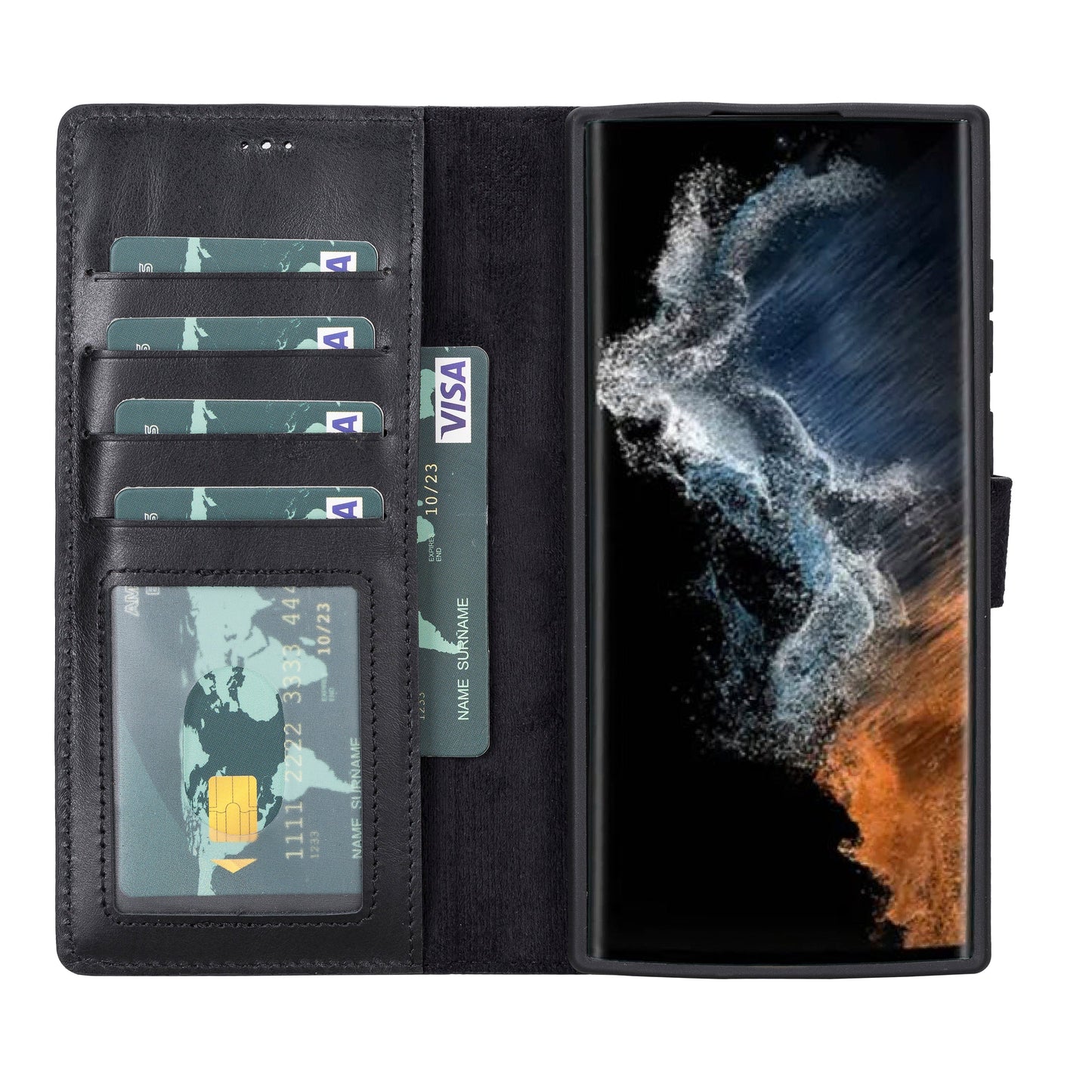 Samsung Galaxy S23 Plus Leather Wallet Case Detachable RFID – Magic Mizuri Leather