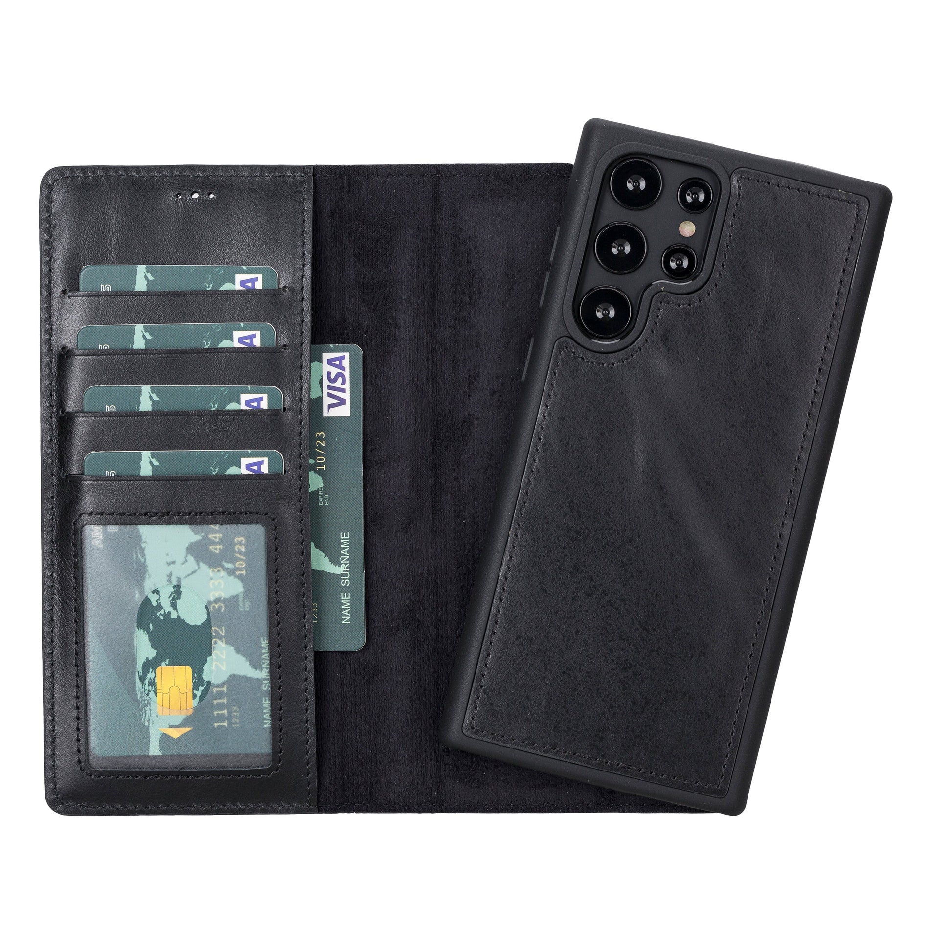 Samsung Galaxy S23 Plus Leather Wallet Case Detachable RFID – Magic Mizuri Leather