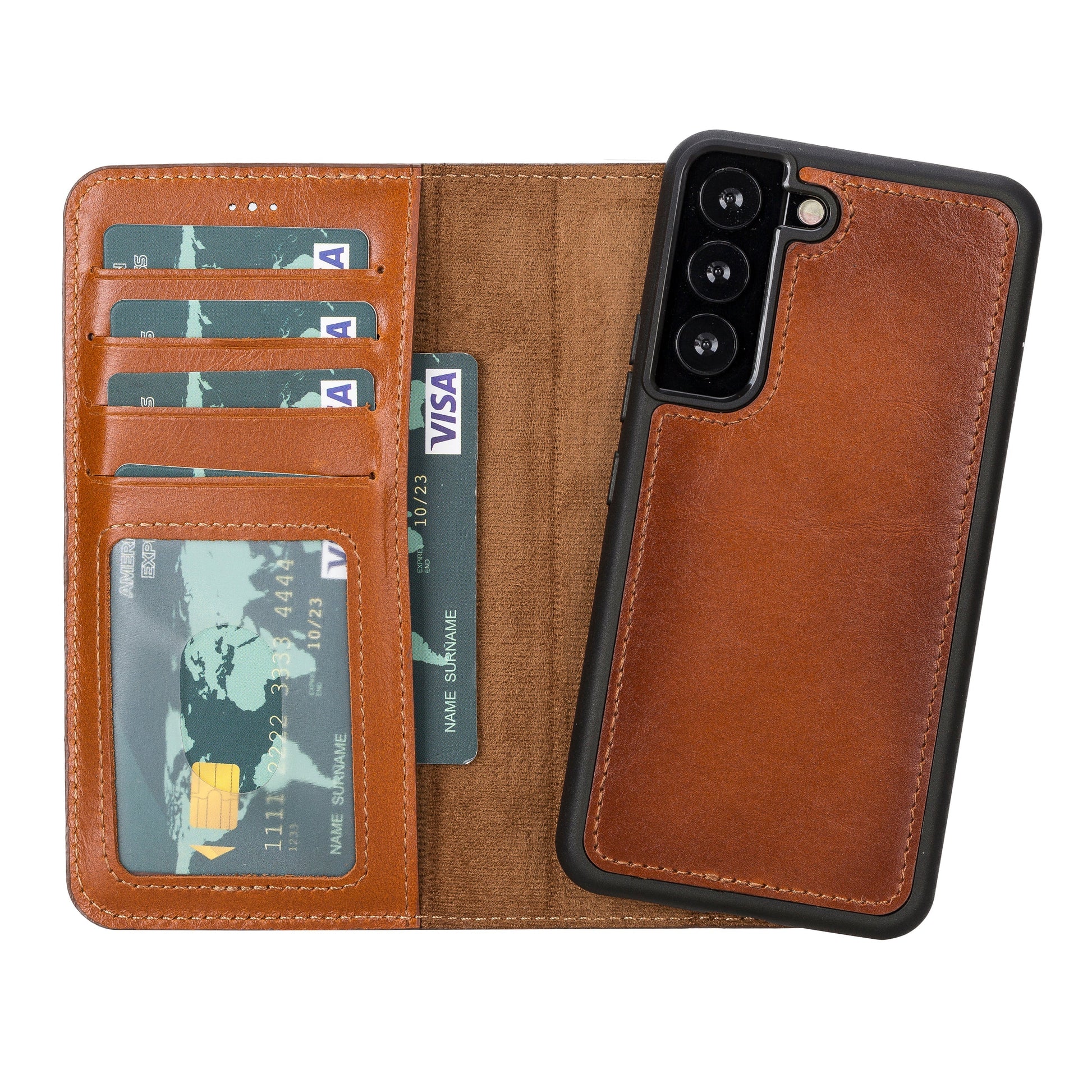 Samsung Galaxy S23 Plus Leather Wallet Case Detachable RFID – Magic Mizuri Leather