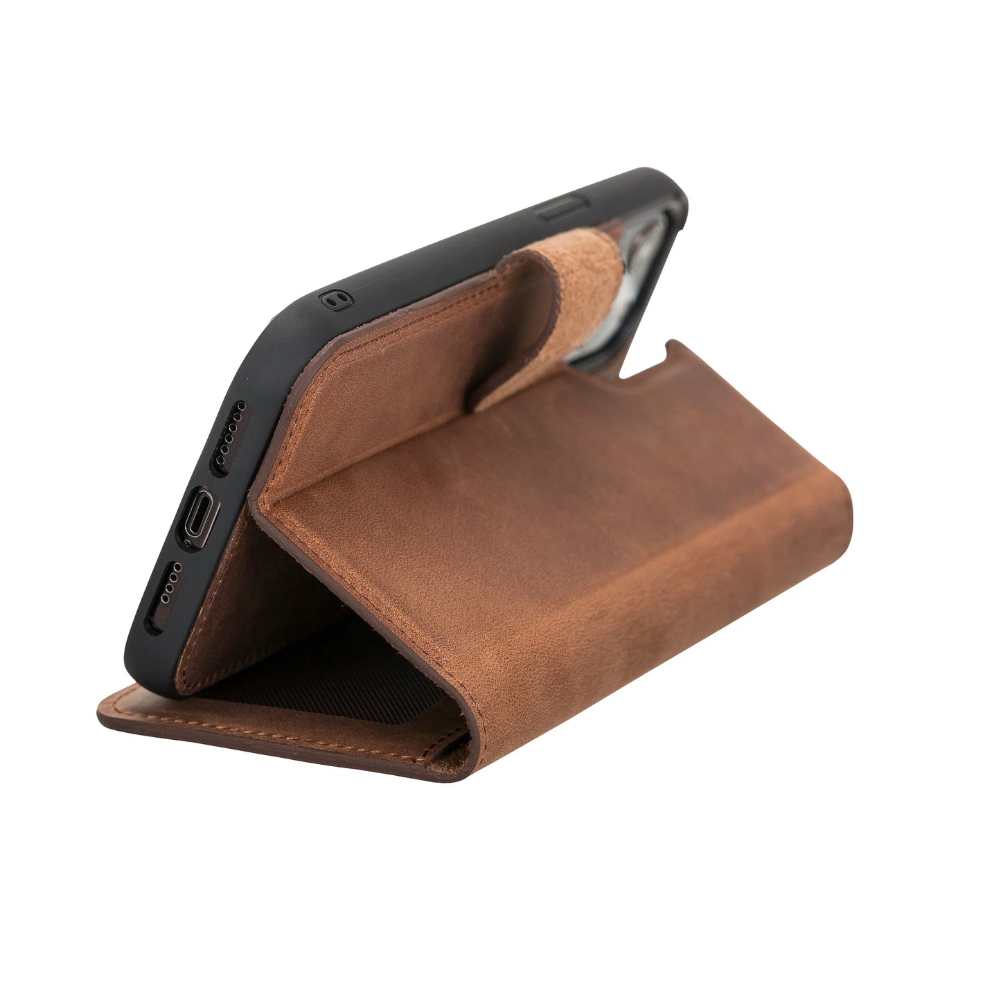 iPhone 12 Pro Max Leather Wallet Case Detachable RFID – Liluri Mizuri Leather