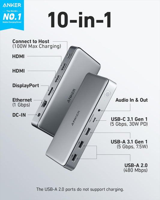Anker <b>563</b> USB-C Docking Station (10-in-1) Anker