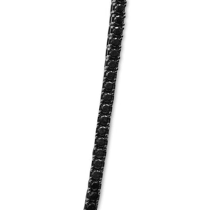 Men's Sterling Silver Black Onyx Tennis Necklace Bids.com