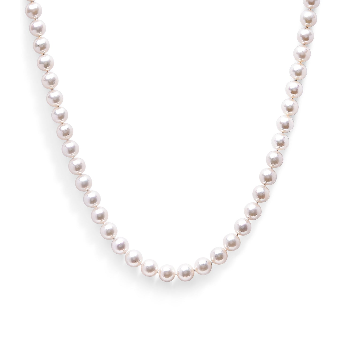 14K Yellow Gold 8.0x8.5mm Akoya Pearl Strand Necklace Bids.com