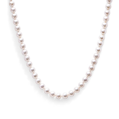 14K Yellow Gold 8.0x8.5mm Akoya Pearl Strand Necklace Bids.com