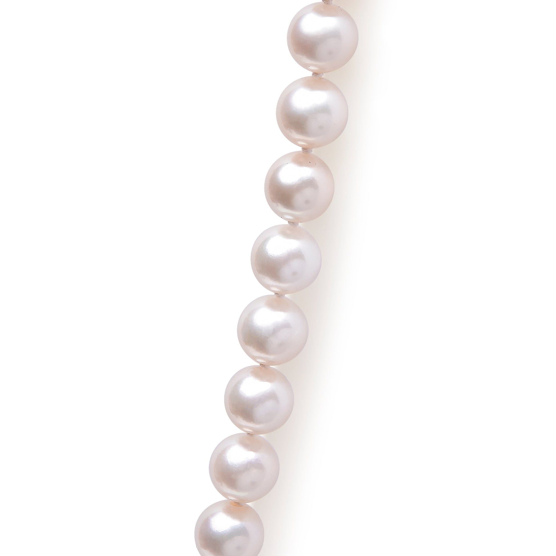 14K Yellow Gold 8.0x8.5mm Akoya Pearl Strand Necklace Bids.com