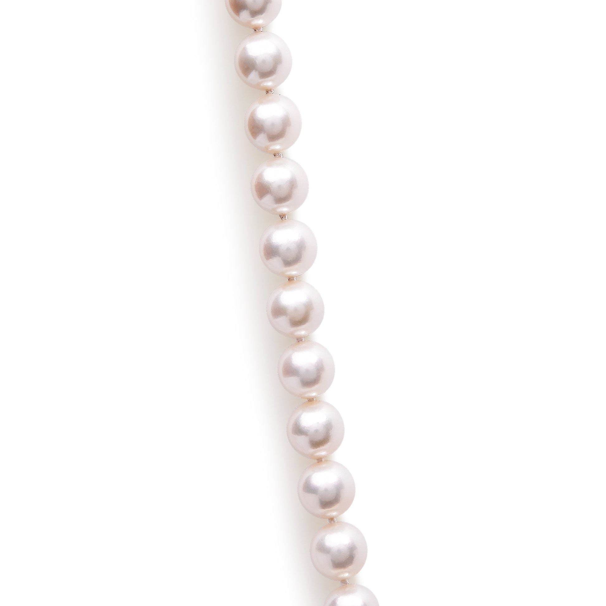 14K Yellow Gold 8.0x8.5mm Akoya Pearl Strand Necklace Bids.com