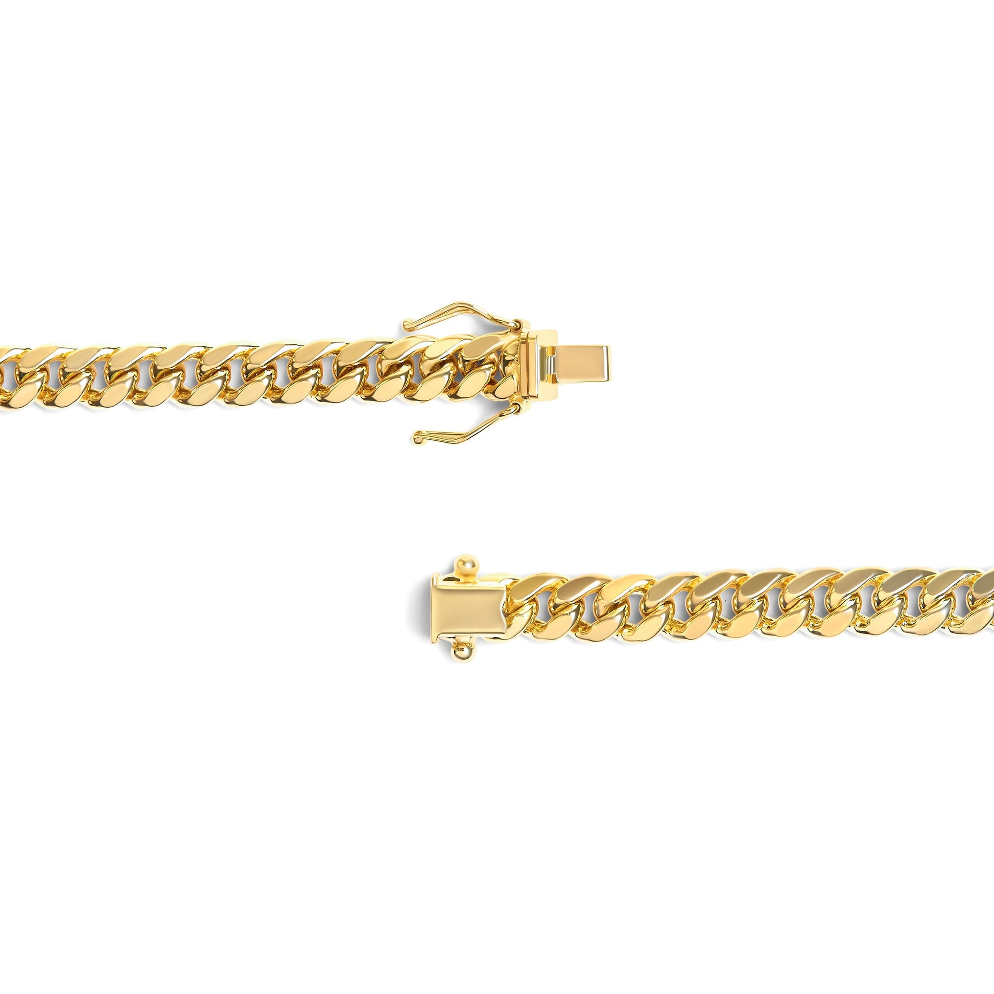 Semi-Solid 14K Yellow Gold 6.1mm Classic Miami Cuban Chain Necklace - 22 Inches Bids.com