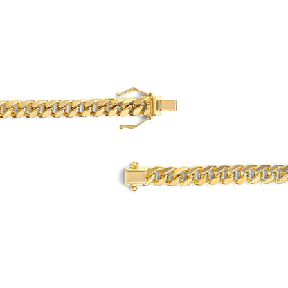 Semi-Solid 14K Yellow Gold 6.1mm Classic Miami Cuban Chain Necklace - 22 Inches Bids.com