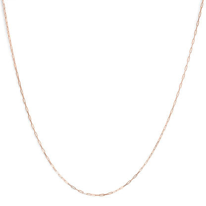 Unisex Solid 14K Yellow Gold 1.5mm Paperclip Chain Necklace - 18 Inches Bids.com