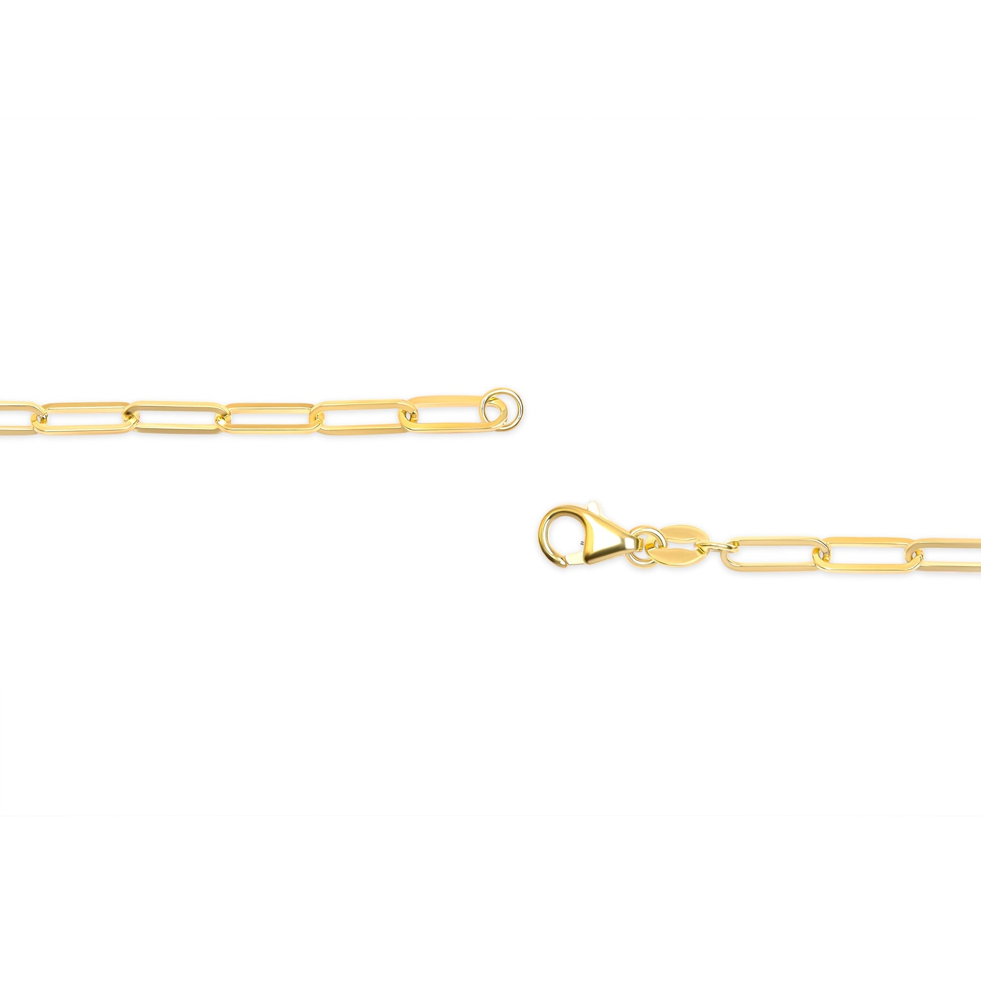Solid 14K Yellow Gold 2.5mm Paperclip Chain Necklace Unisex 18" Inches Bids.com
