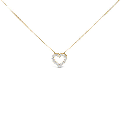 14K White Gold 1/2 Carat Lab Grown Diamond Heart Shape Pendant Necklace Bids.com
