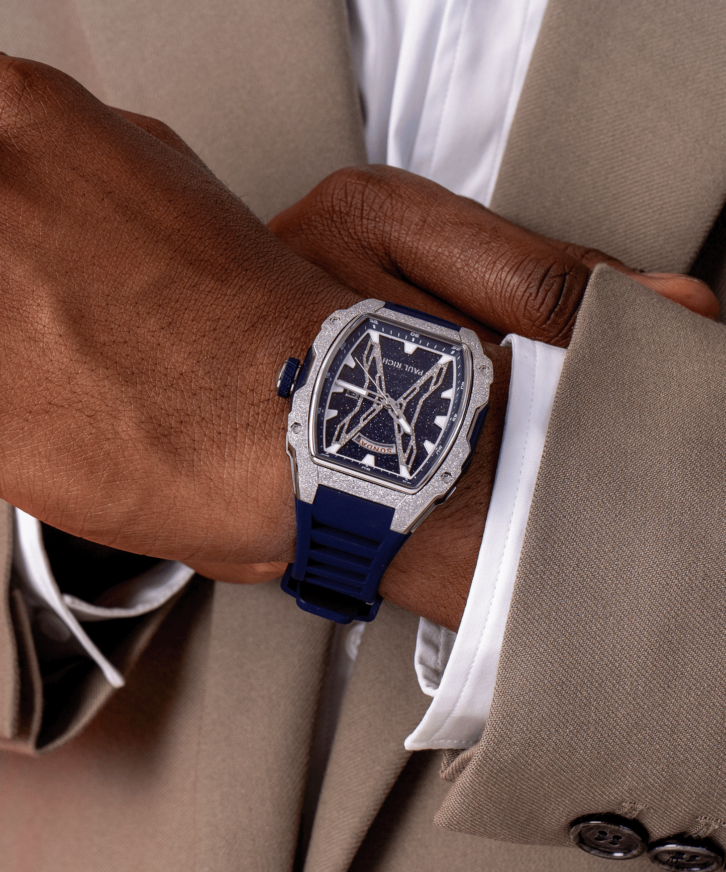 Astro Day & Date Lunar Silver Paul Rich US