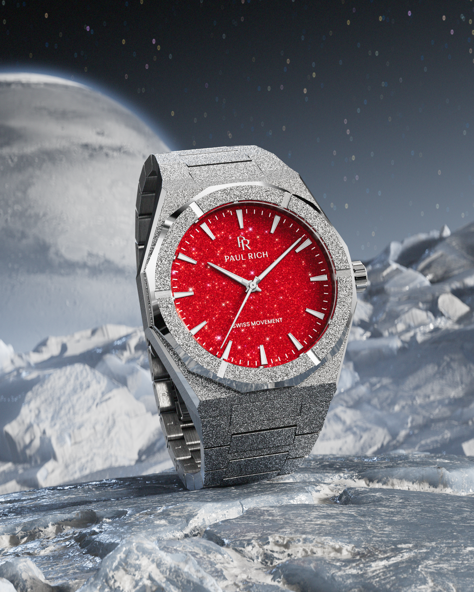 Frosted Star Dust II Silver Red Paul Rich US