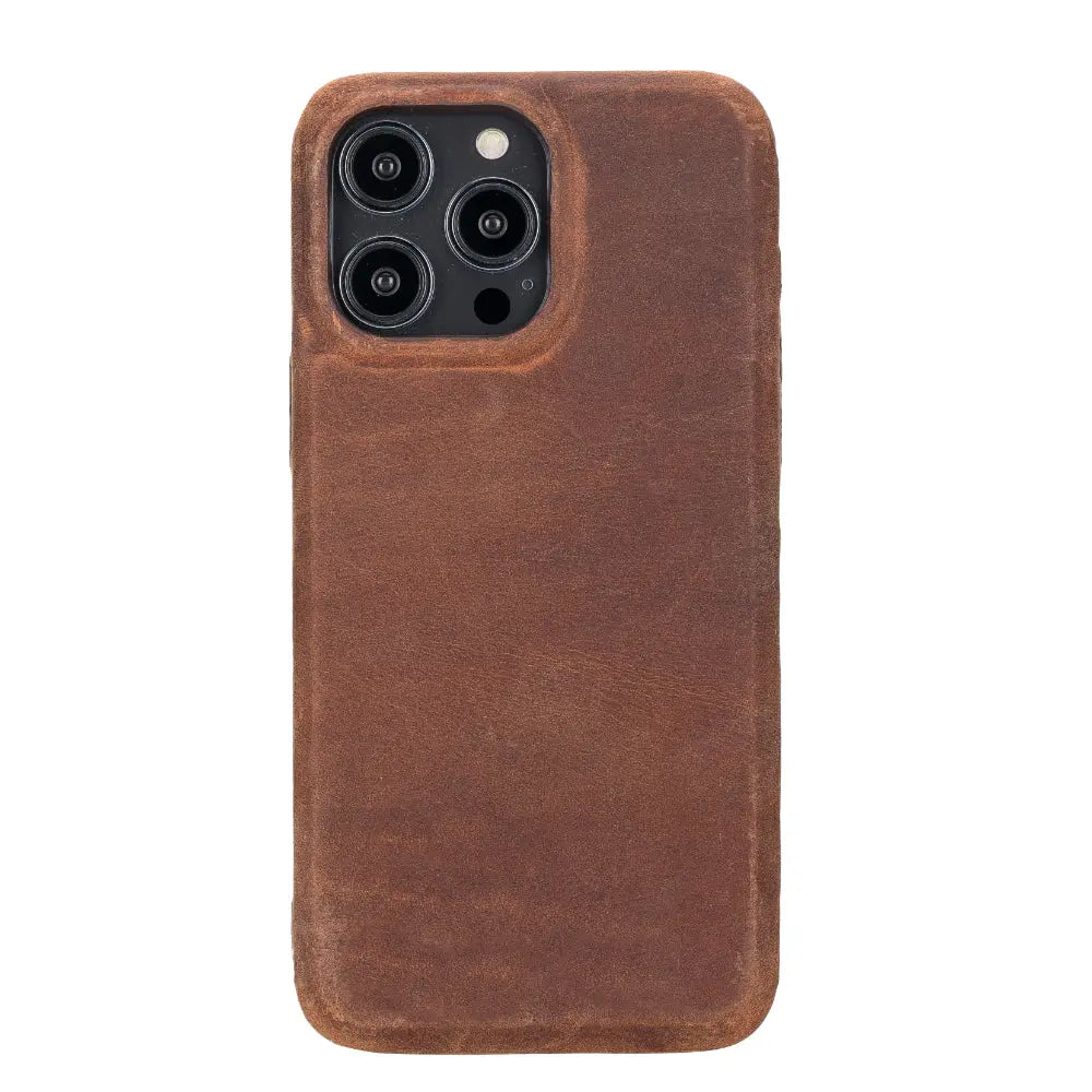 iPhone 15 Pro Genuine Leather Slim Case MagSafe – Rock Cover Series Mizuri Leather