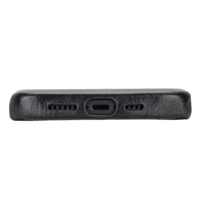 iPhone 15 Genuine Leather Slim Case MagSafe – Rock Cover Series Mizuri Leather