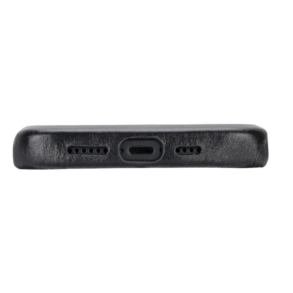 iPhone 15 Plus Genuine Leather Slim Case MagSafe – Rock Cover Series Mizuri Leather