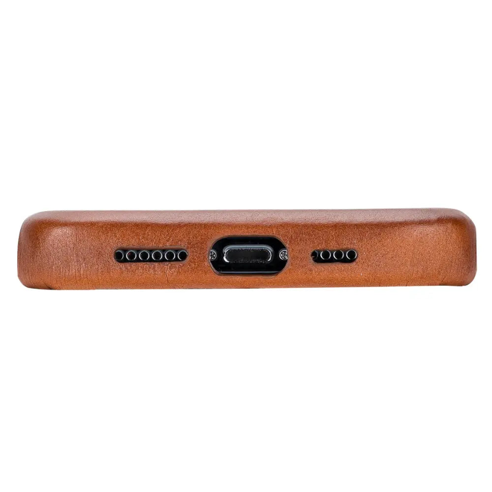 iPhone 15 Pro Genuine Leather Slim Case MagSafe – Rock Cover Series Mizuri Leather