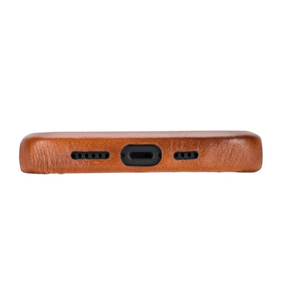 iPhone 15 Plus Genuine Leather Slim Case MagSafe – Rock Cover Series Mizuri Leather