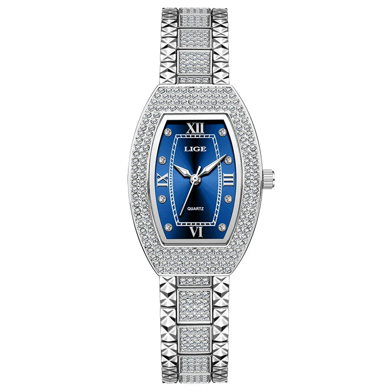 Women's Diamond Crystal Stainless Steel Dress Watch BandsCo Straps