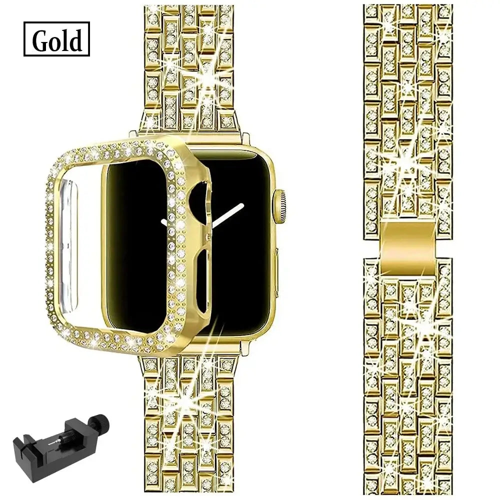 Apple Watch Bedazzled Stainless Steel Strap - Elegant Design BandsCo Straps