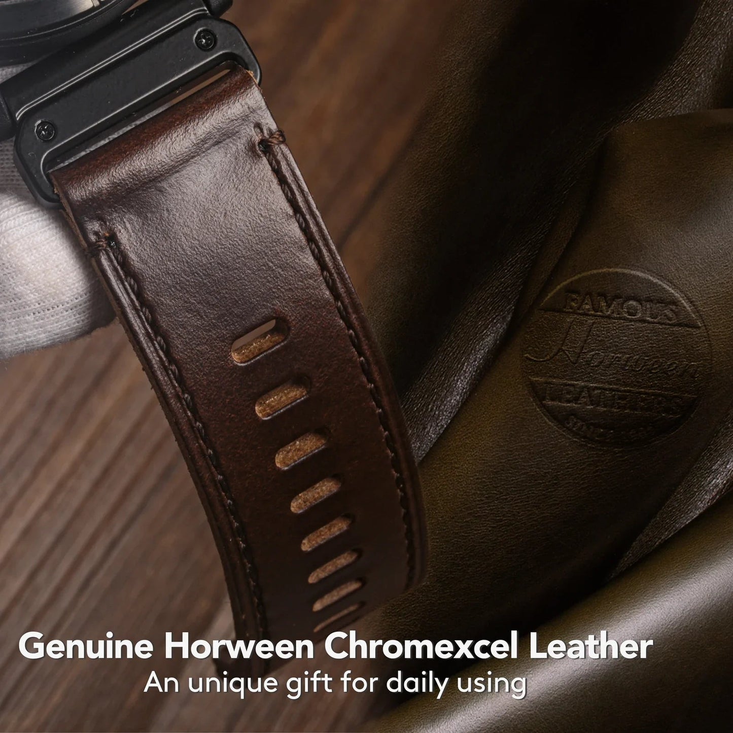 Garmin Soft Leather Band - Premium Strap BandsCo Straps