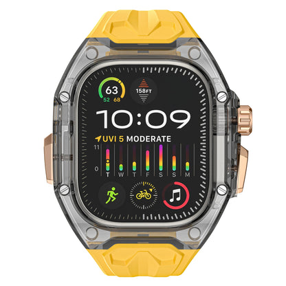 Transparent Armor Mod Kit for Apple Watch Ultra - Rugged Clear Case & TPU Sport Band Wristwatchstraps.co