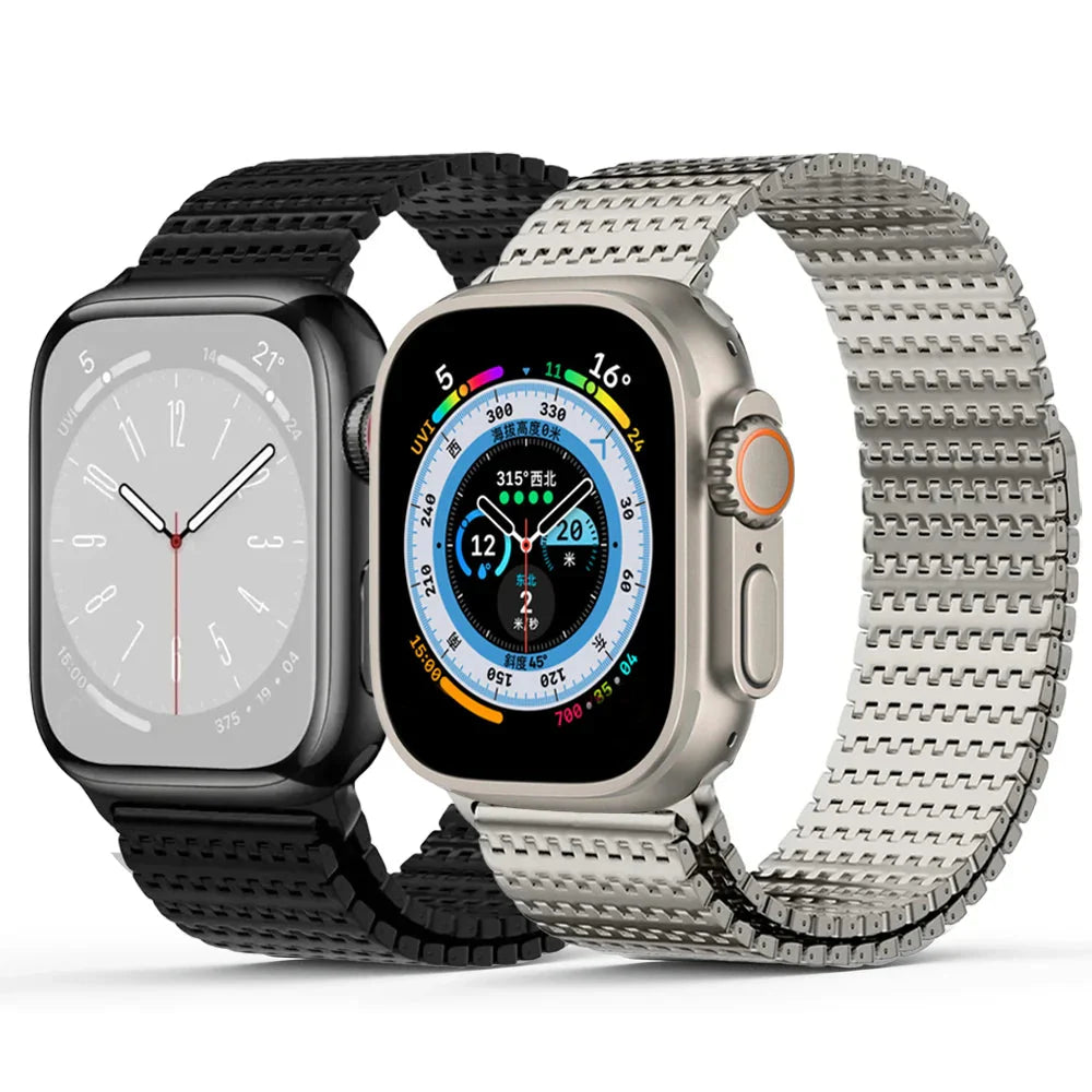Apple Watch Stainless Steel Milanese Loop Band - Magnetic Clasp BandsCo Straps