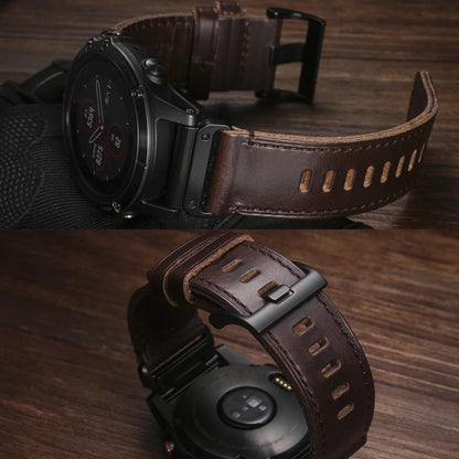 Garmin Soft Leather Band - Premium Strap BandsCo Straps