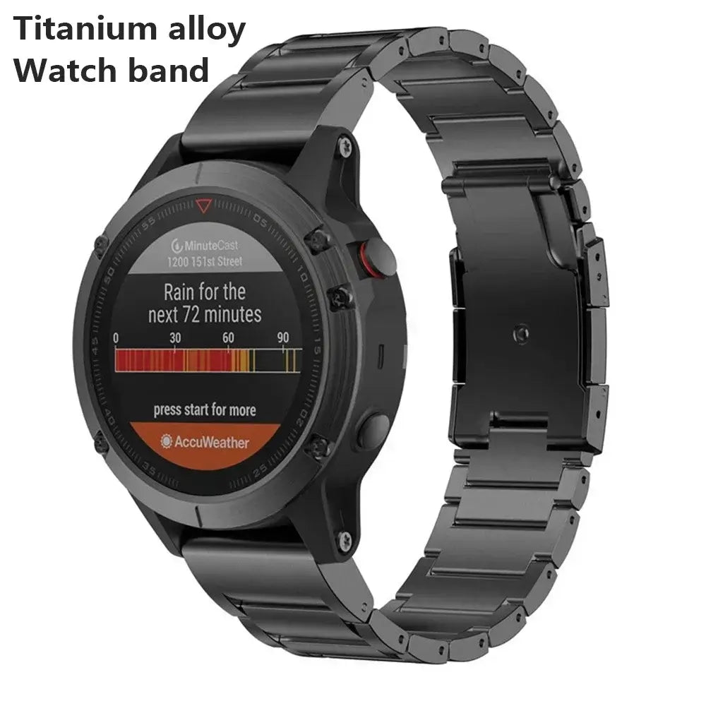Garmin Steel Band - Modern QuickFit Design Strap BandsCo Straps