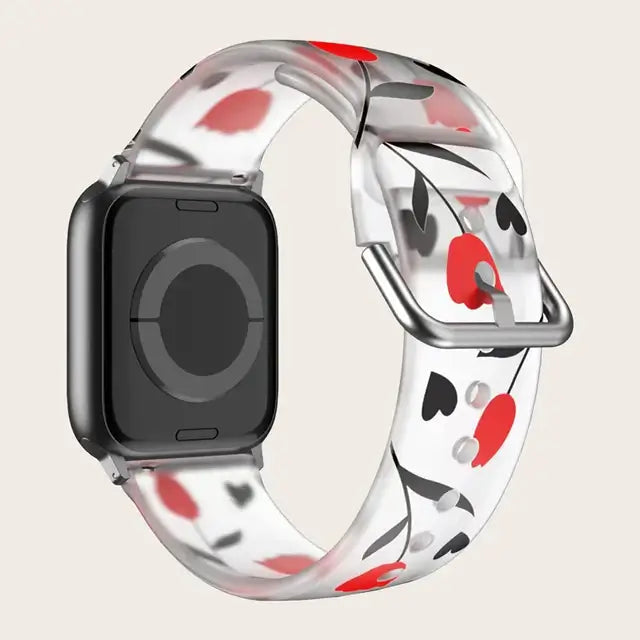 Patterned & Clear Apple Watch Band with Buckle BandsCo Straps
