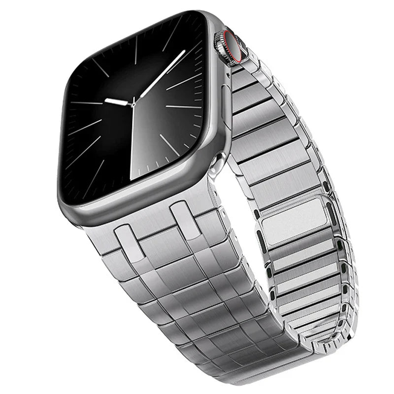 Apple Watch Magnetic Stainless Steel Band - Premium Titanium Color BandsCo Straps