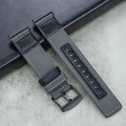Fitbit Versa & Sense Nylon Leather Band - Versatile Style BandsCo Straps