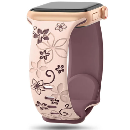 Apple Watch Silicone Strap - Floral Designs BandsCo Straps