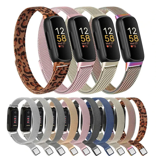 Fitbit Inspire 3 Metal Magnetic Loop Band – Stainless Steel Mesh Strap BandsCo Straps