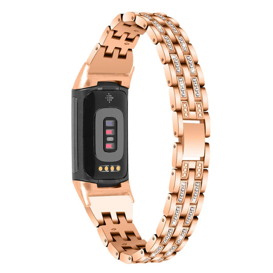 Fitbit Charge 5 6 Metal Band - Stylish Diamond Strap BandsCo Straps