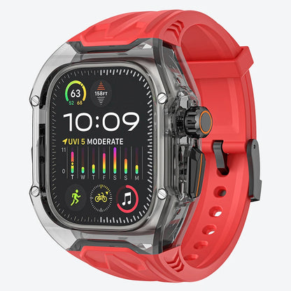 Transparent Armor Mod Kit for Apple Watch Ultra - Rugged Clear Case & TPU Sport Band Wristwatchstraps.co