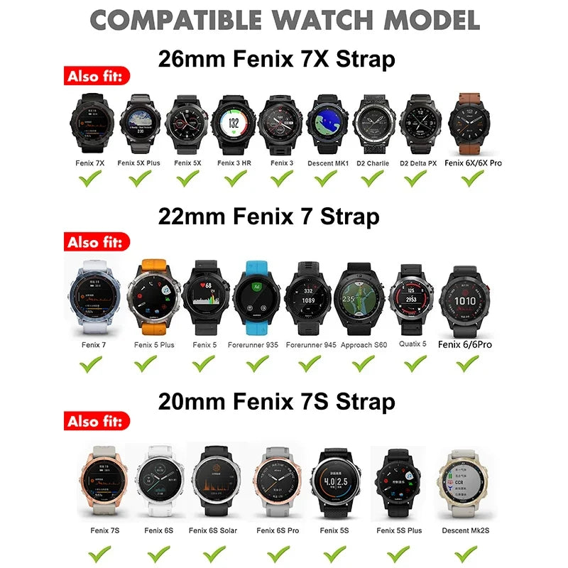 Garmin QuickFit Croc-Embossed Leather Band BandsCo Straps