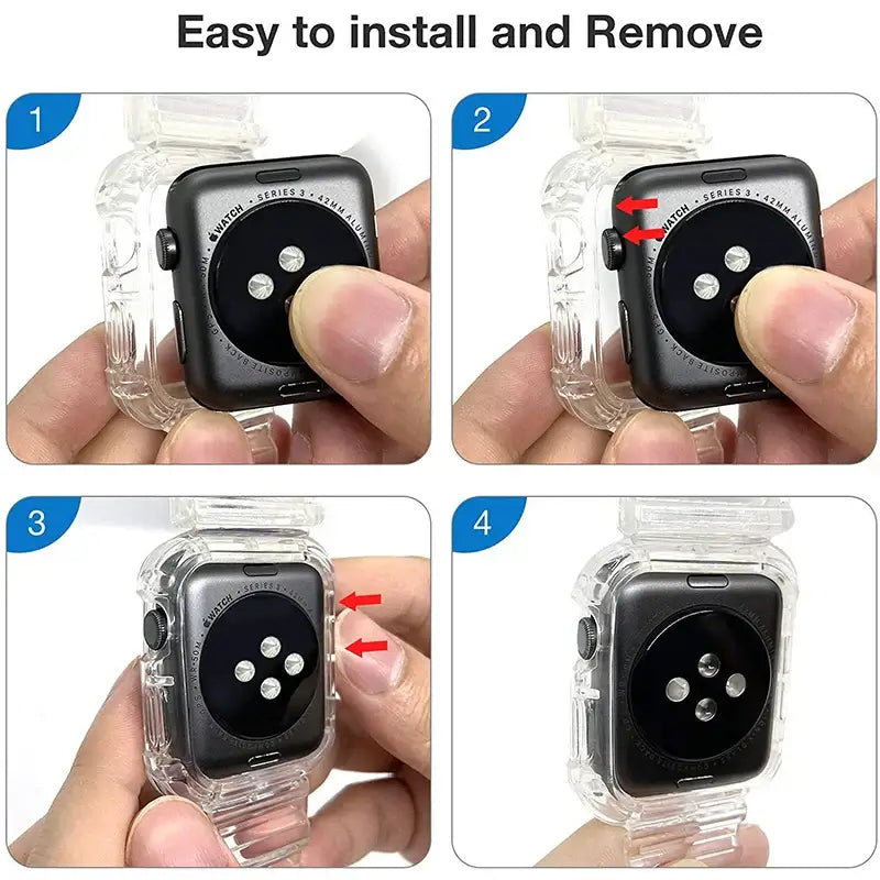 Apple Watch Clear Silicone Band - Durable Comfortable Strap BandsCo Straps