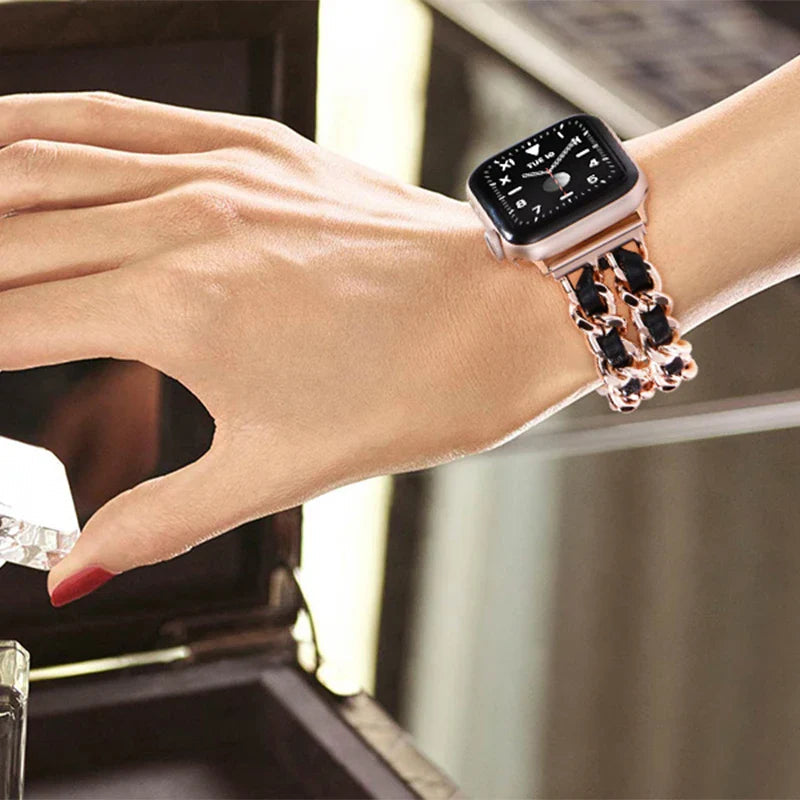 Apple Watch Stainless Steel Strap - Luxury Chain Design BandsCo Straps