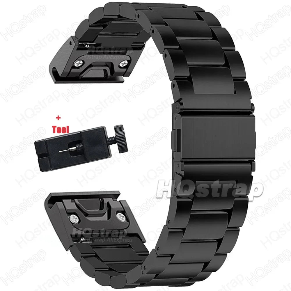 Garmin Stainless Steel Strap - Durable QuickFit Bracelet BandsCo Straps
