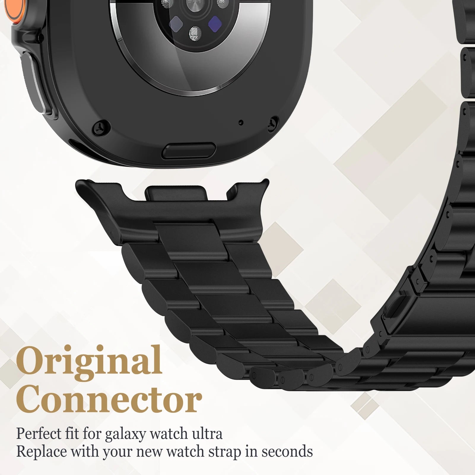 Galaxy Watch 8 Stainless Steel Band – Stylish Metal Bracelet Wristwatchstraps.co
