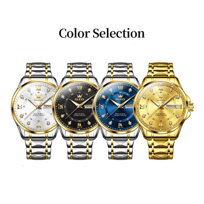 Women's Gold Stainless Steel Slim Luminous Waterproof Watch BandsCo Straps