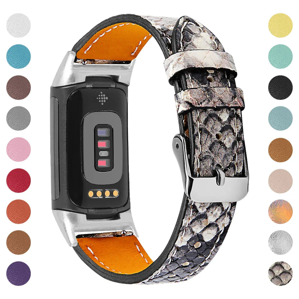 Fitbit Charge 5 6 Leather Strap - Stylish and Comfortable BandsCo Straps