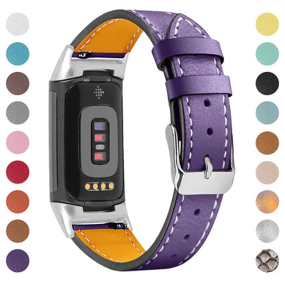 Fitbit Charge 5 6 Leather Strap - Stylish and Comfortable BandsCo Straps