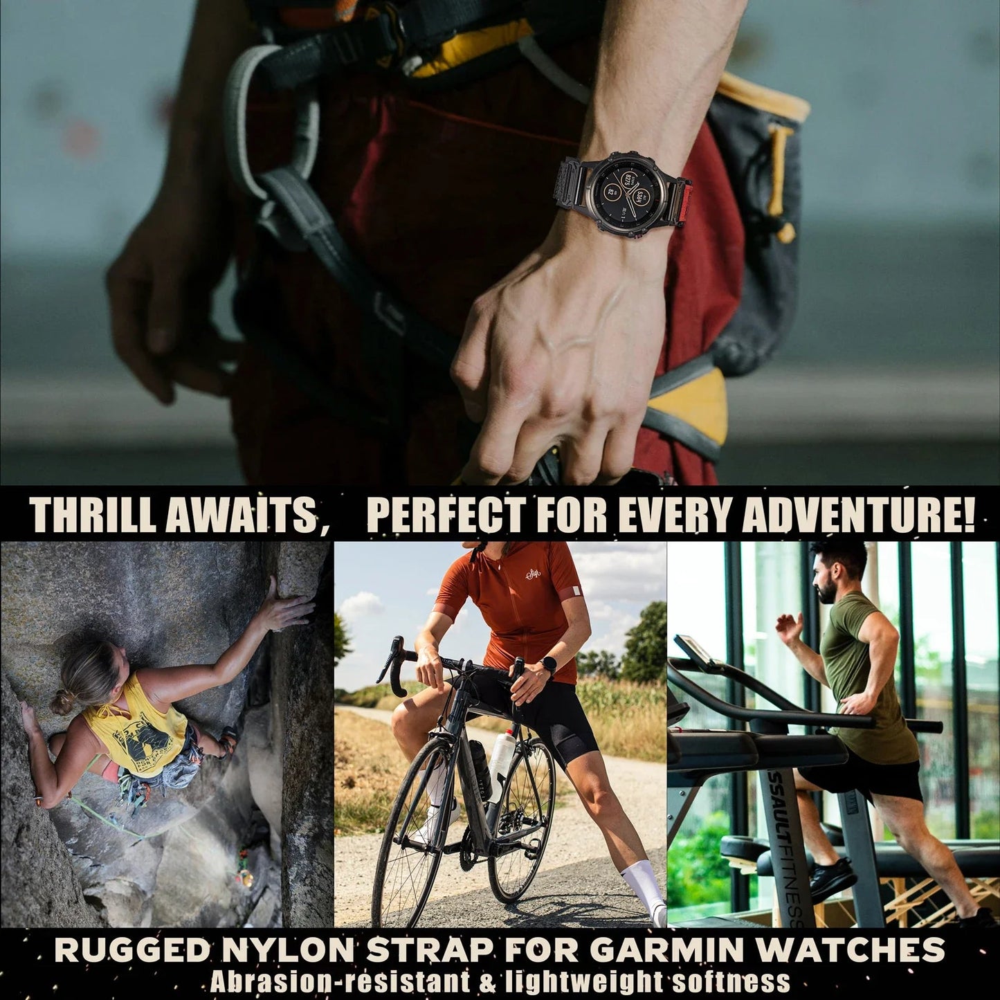 Garmin Nylon Band - Durable Military Sports Strap BandsCo Straps