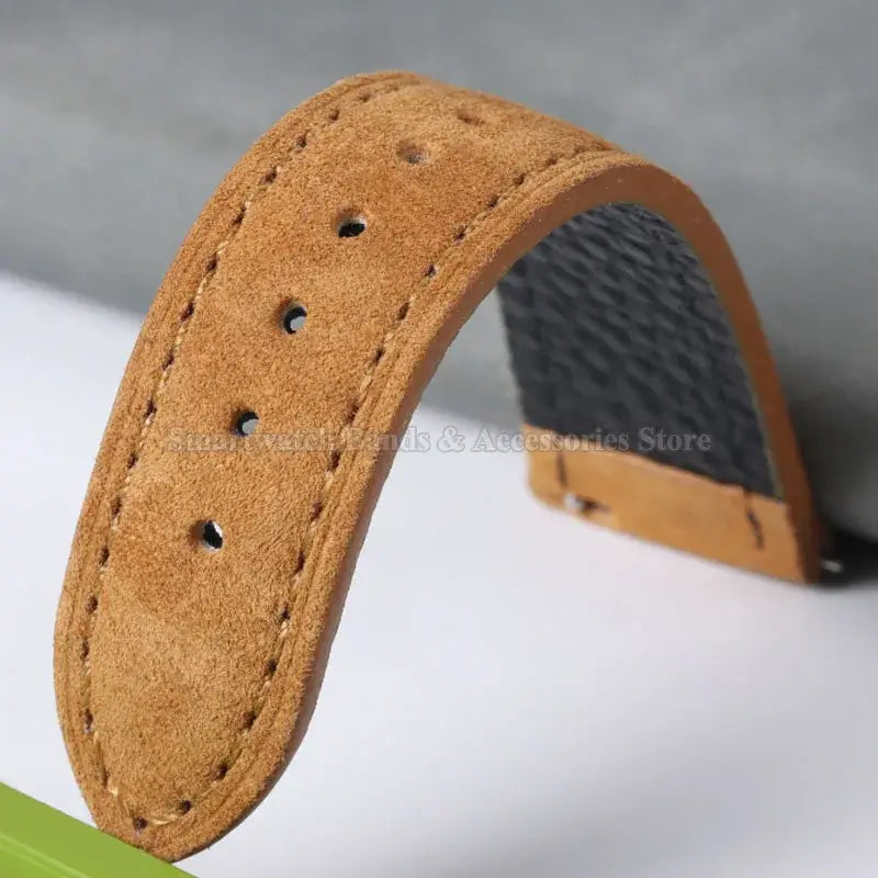Amazfit Leather Watch Strap Vintage Suede Quick Release - Handmade Stitching BandsCo Straps